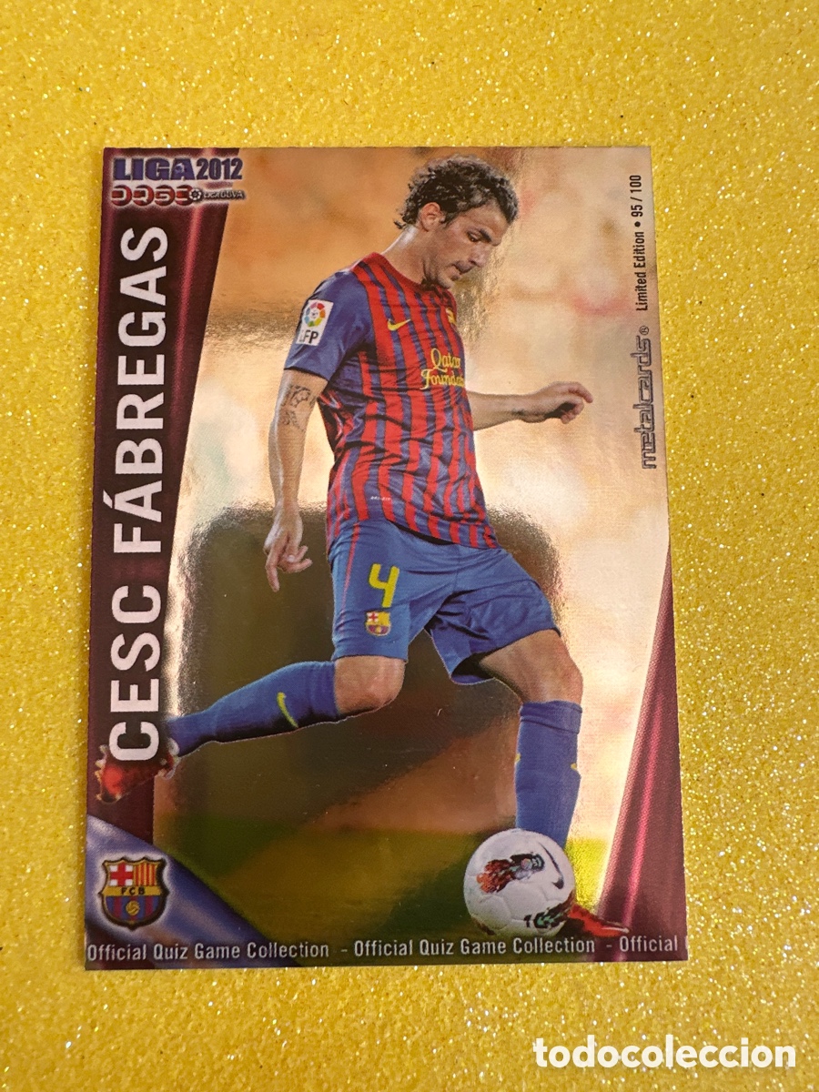 Fu&szlig;ball-Sticker: 644 CESC F&Aacute;BREGAS (F.C.BARCELONA)95/100 METALCARD LIMITED EDITION MUNDICROMO 2012 11 12