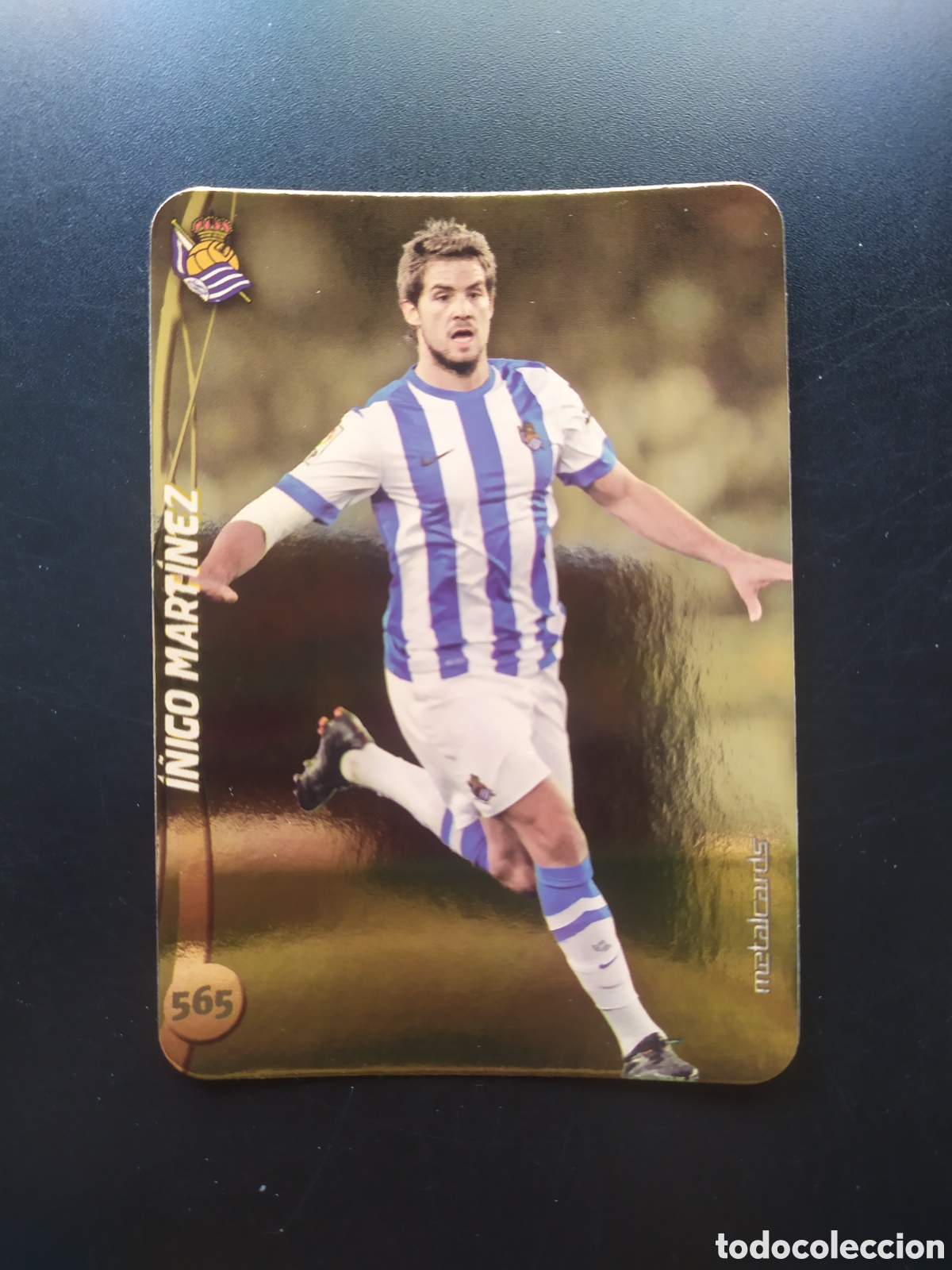 Cromos de f&uacute;tbol: Mundicromo fichas Liga 2014 2015 14 15 I&ntilde;igo Mart&iacute;nez top brillo liso dorado n&deg; 565 Real Sociedad