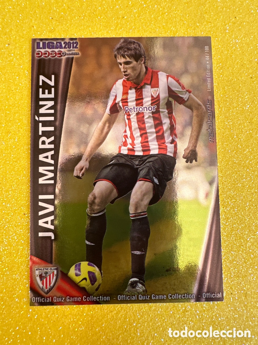 Cromos de F&uacute;tbol: 152 JAVI MART&Iacute;NEZ (ATHLETIC CLUB BILBAO)44/100 METALCARD LIMITED EDITION MUNDICROMO 2012 11 12