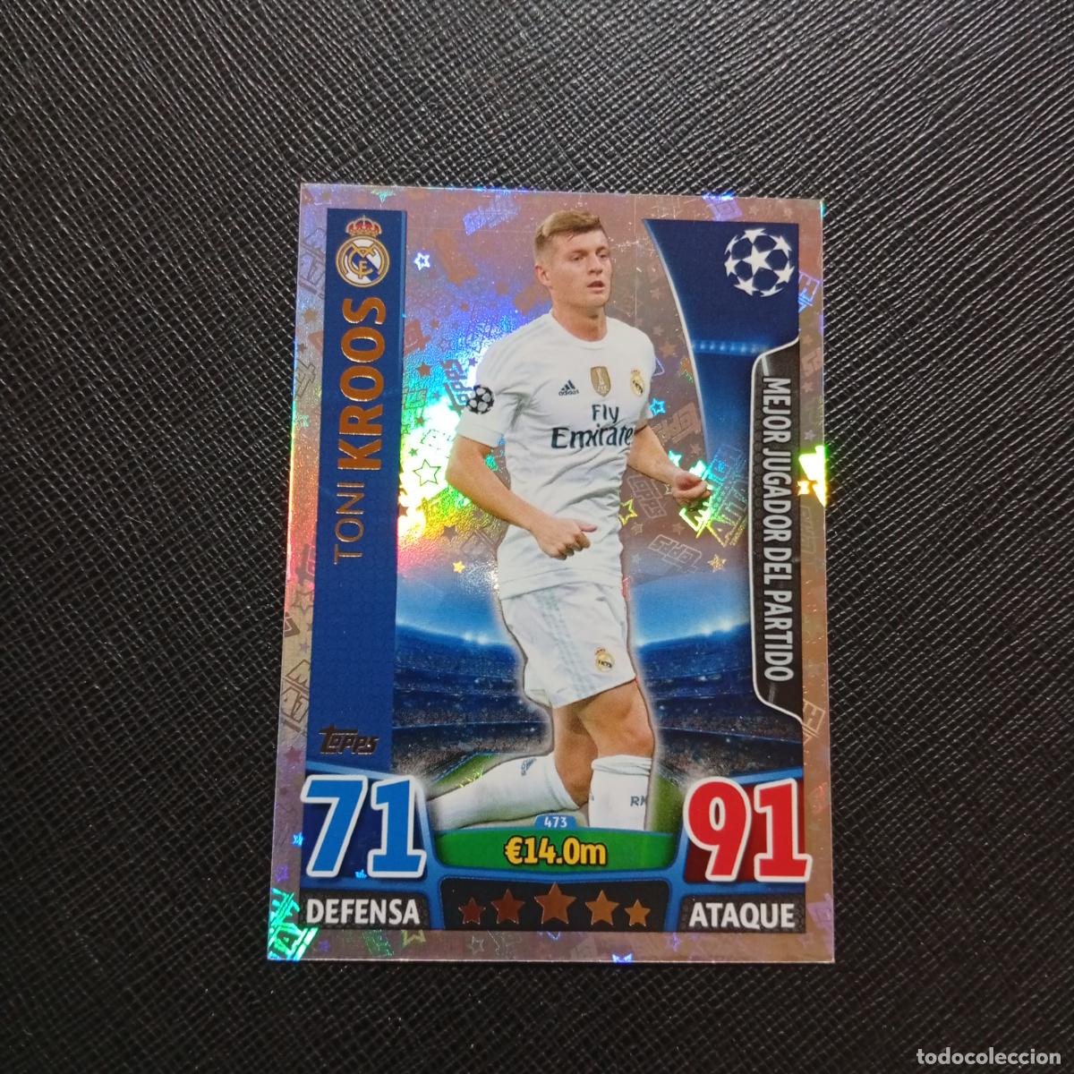 Fu&szlig;ball-Sticker: 473 KROOS REAL MADRID TOPPS MATCH ATTAX 2015 2016 CROMO 15 16 FUTBOL - A7 PG460