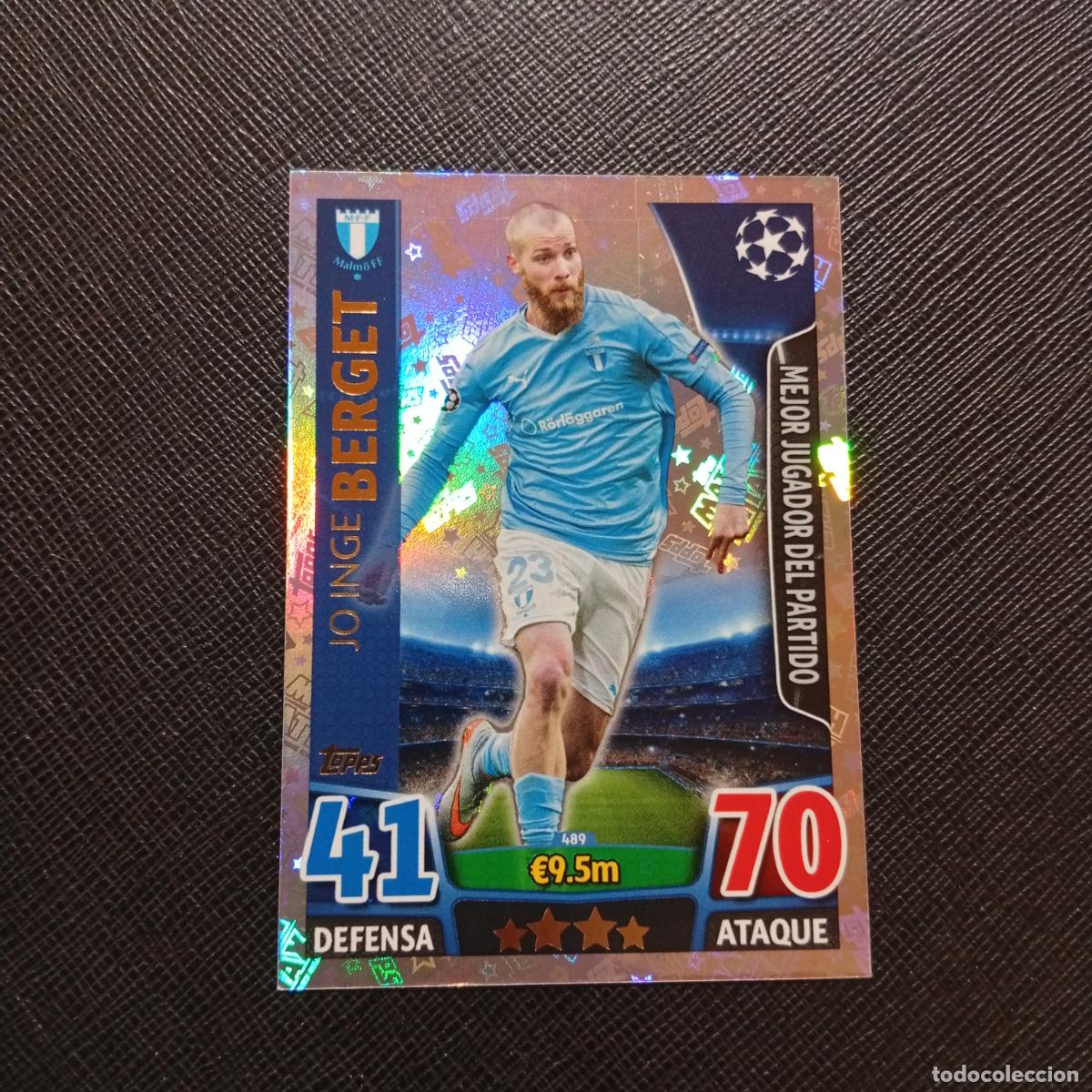 Fu&szlig;ball-Sticker: 489 BERGET MALMO TOPPS MATCH ATTAX 2015 2016 CROMO 15 16 FUTBOL - A7 PG469