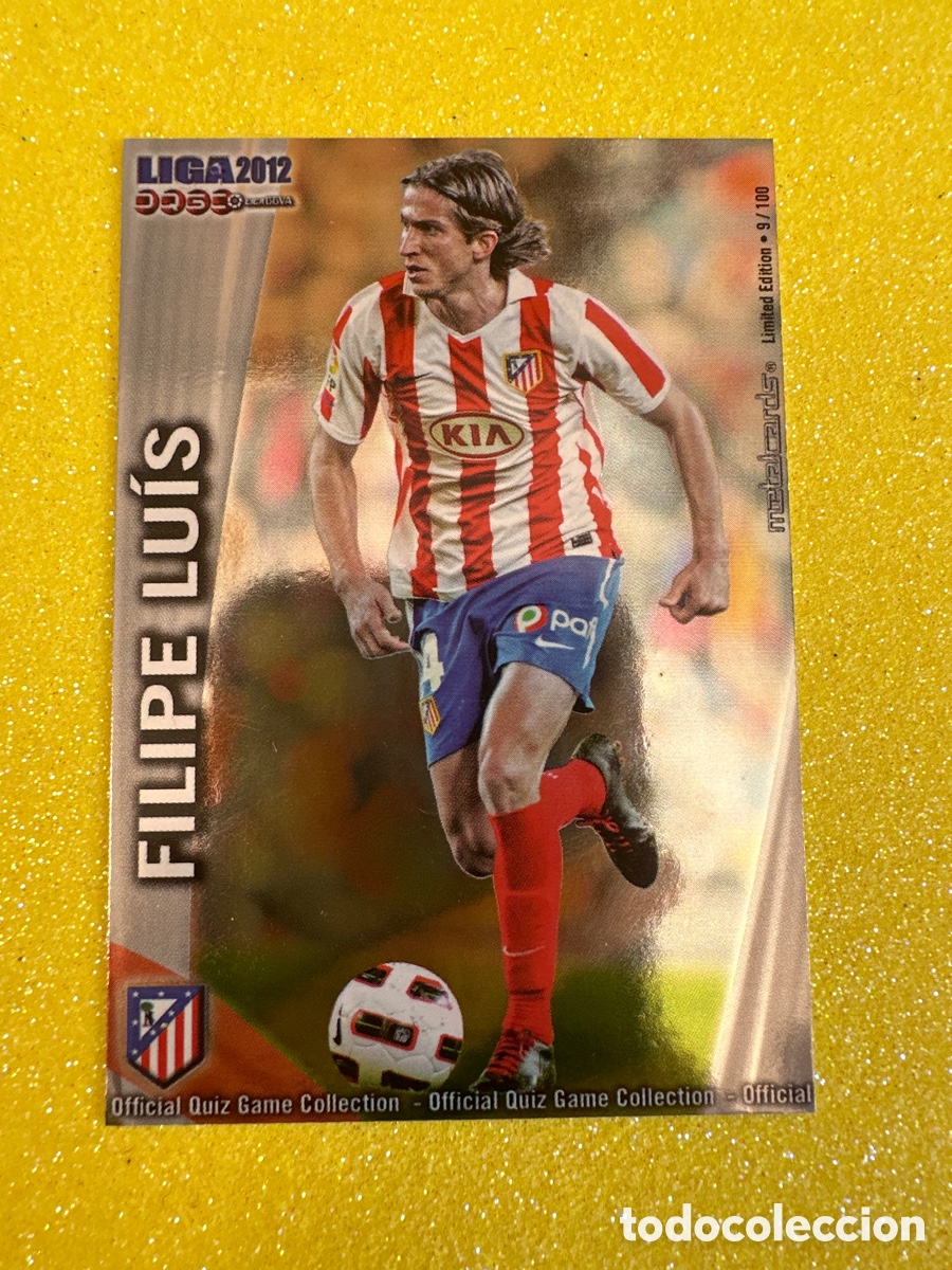 Cromos de F&uacute;tbol: 168 FILIPE LUIS (AT.MADRID)9/100 METALCARD LIMITED EDITION MUNDICROMO 2012 11 12