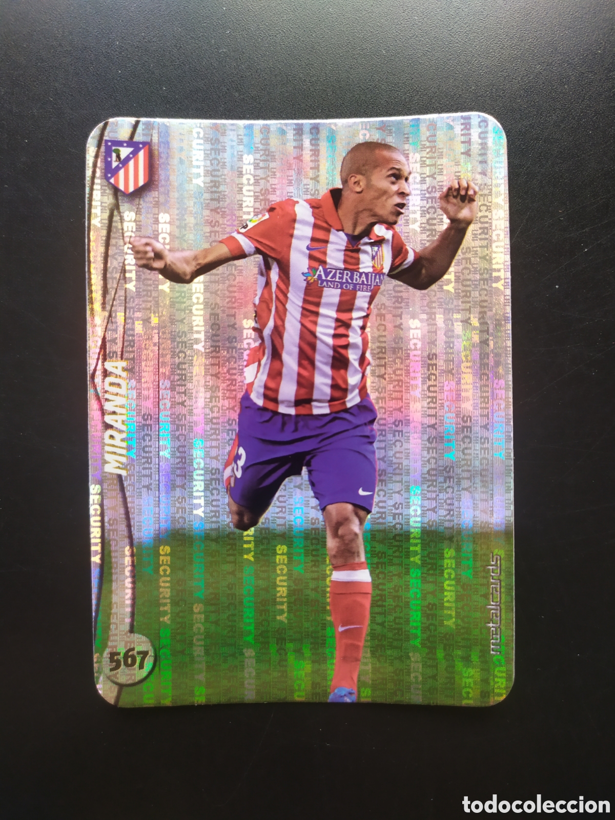 Cromos de F&uacute;tbol: Mundicromo fichas Liga 2014 2015 14 15 Miranda top brillo security n&deg; 567 Atl&eacute;tico Madrid