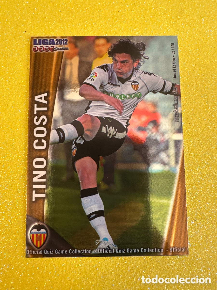 Cromos de F&uacute;tbol: 069 TINO COSTA (VALENCIA) 52/100 METALCARD LIMITED EDITION MUNDICROMO 2012 11 12