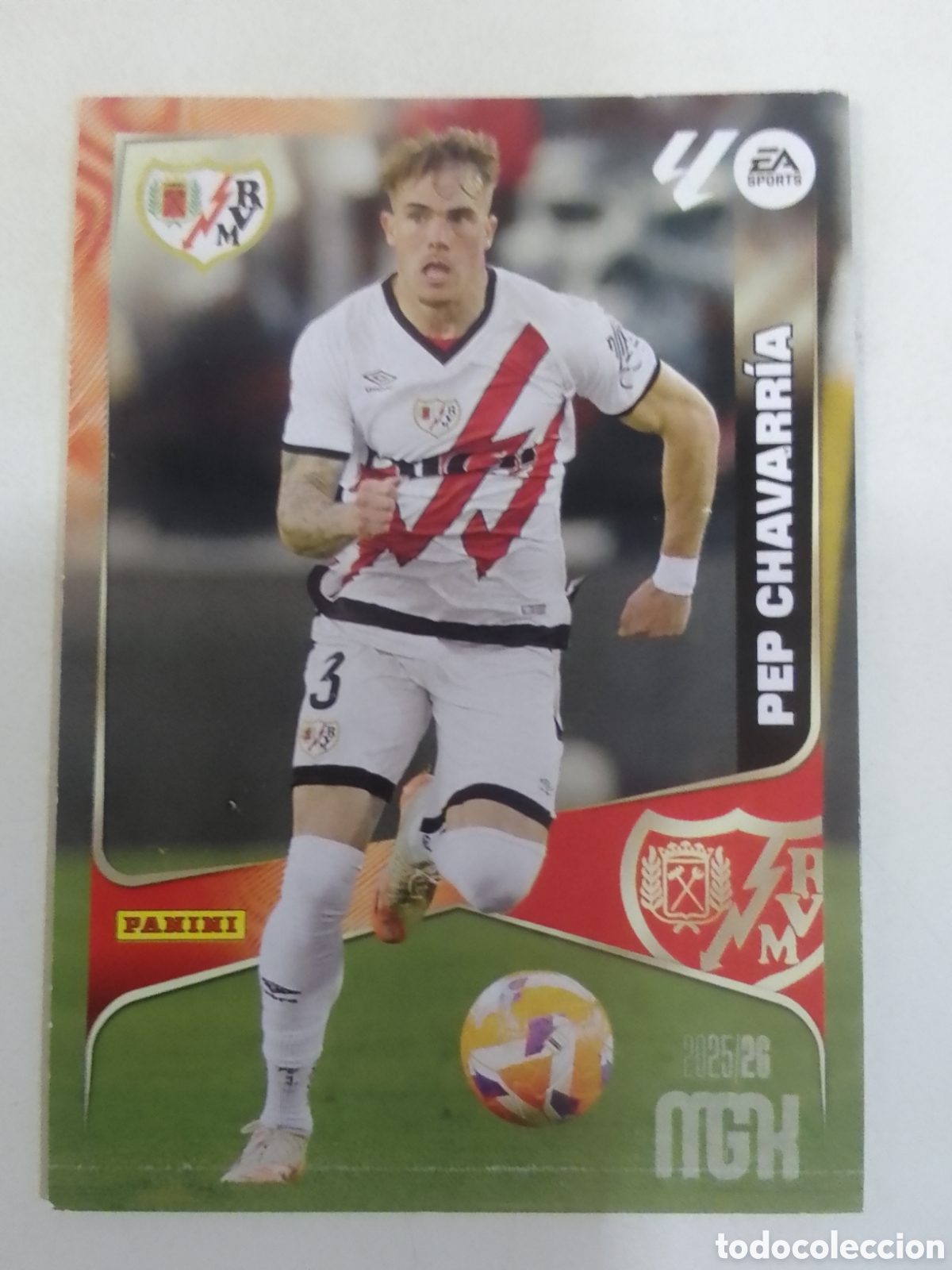 Cromos de F&uacute;tbol: Megacracks 2025/26 n&deg; 296 Pep Chavarr&iacute;a &bull; Rayo Vallecano.