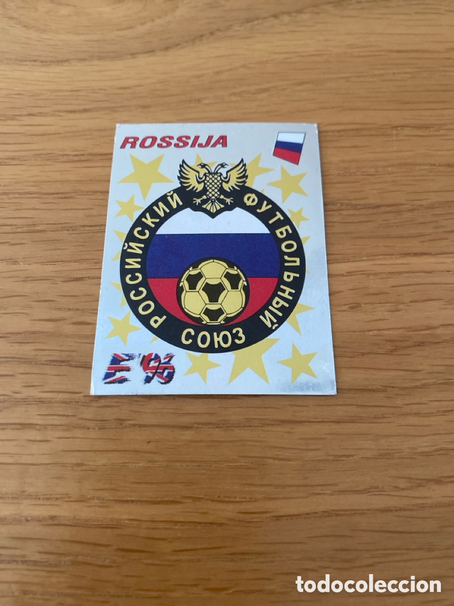 Fu&szlig;ball-Sticker: Cromo panini euro 96 Inglaterra n&uacute;mero 255 Escudo Rusia - Sticker album Eurocup England 1996