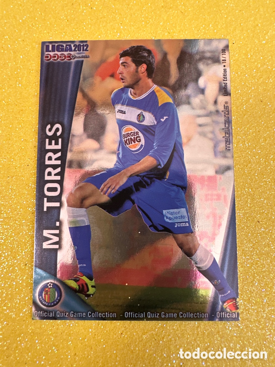 Cromos de F&uacute;tbol: 412 M.TORRES(GETAFE) 18/100 METALCARD LIMITED EDITION MUNDICROMO 2012 11 12
