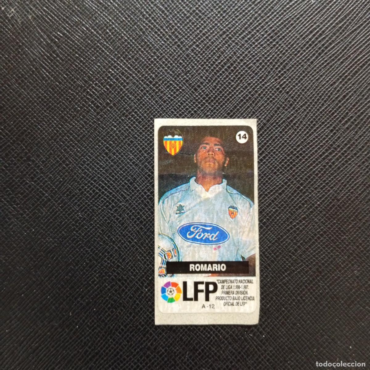 Cromos de F&uacute;tbol: 14 ROMARIO VALENCIA CHICLE VIDAL LA LIGA DE ESTRELLAS 1996 1997 96 97 SIN PEGAR - A83 PG52