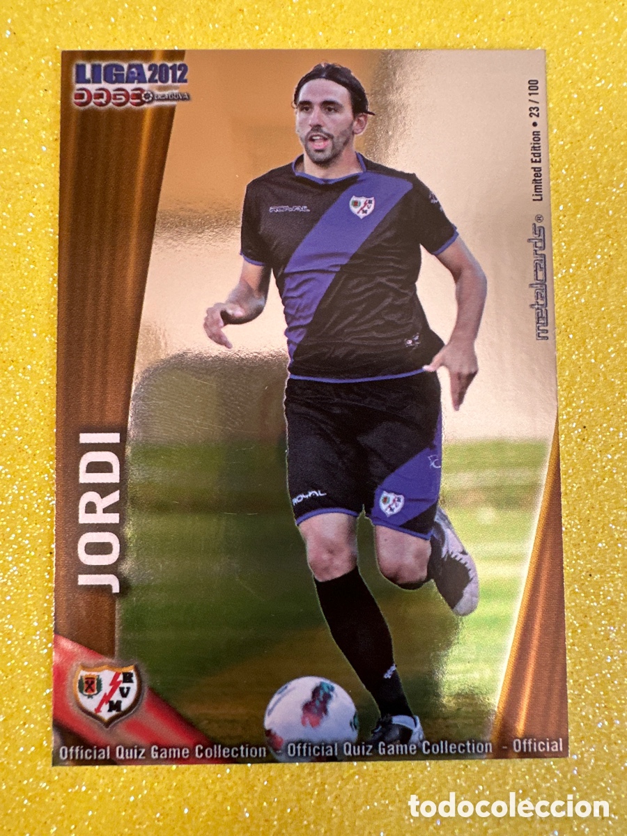 Cromos de F&uacute;tbol: 492 JORDI(RAYO VALLECANO) 23/100 METALCARD LIMITED EDITION MUNDICROMO 2012 11 12