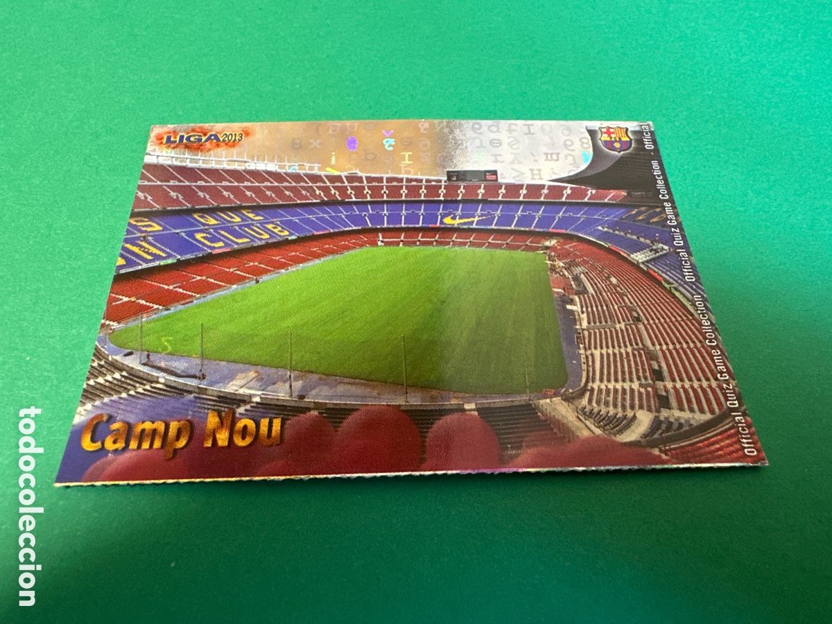 Cromos de F&uacute;tbol: 29 ESTADIO CAMP NOU (F.C.BARCELONA) VERSI&Oacute;N LETRAS MUNDICROMO 2013 12 13