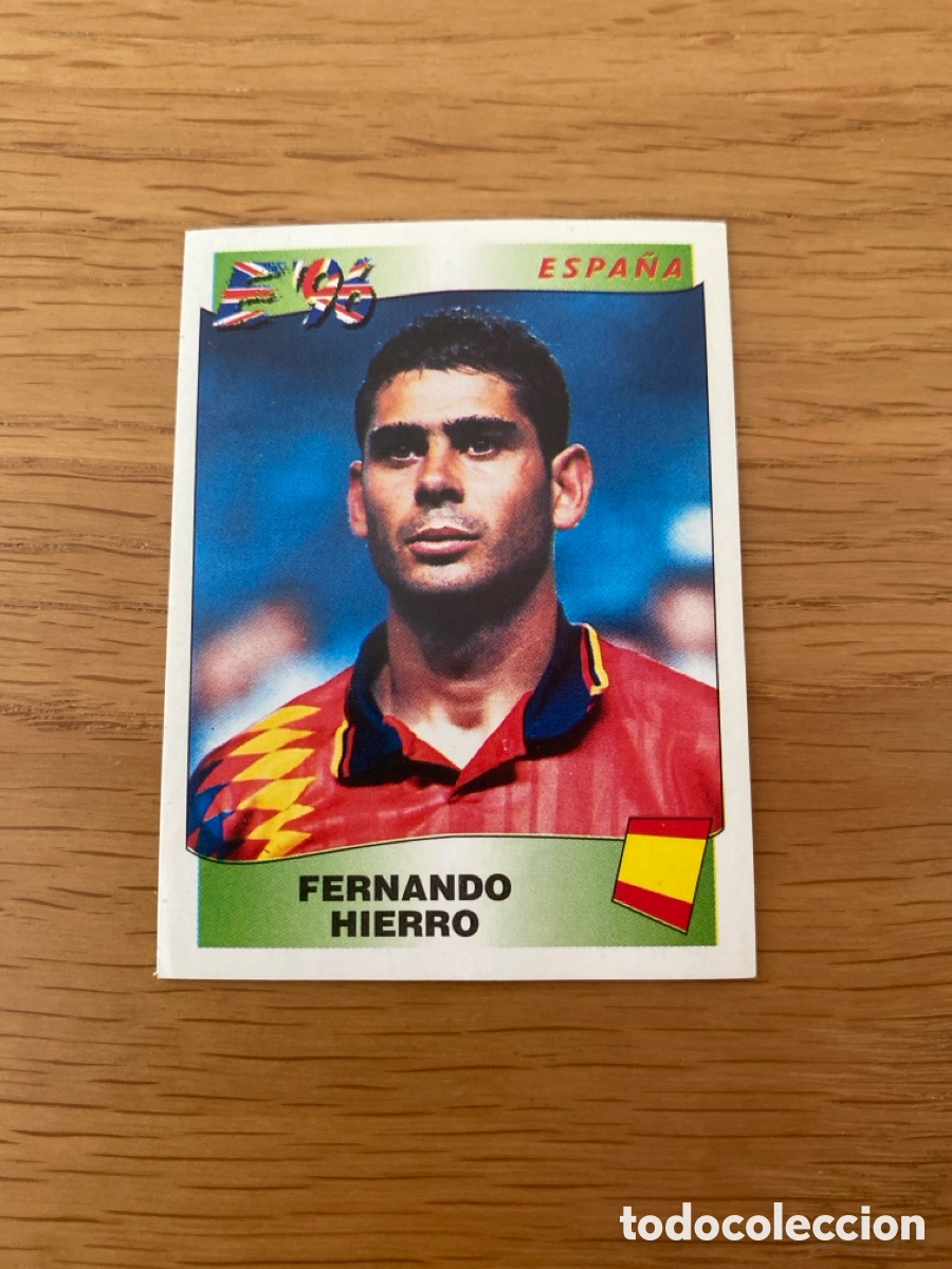 Cromos de F&uacute;tbol: Cromo panini euro 96 n&uacute;mero 124 Hierro - Sticker album Eurocup England europa 1996