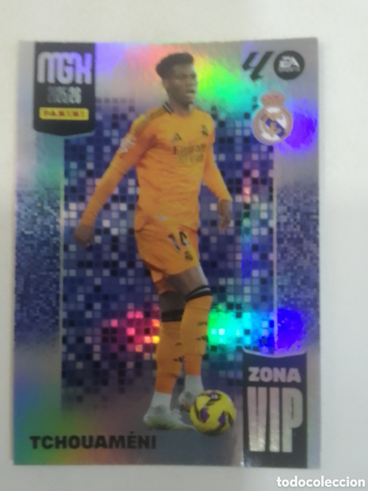 Cromos de F&uacute;tbol: Megacracks 2025/26 n&deg; 405 Tchouam&eacute;ni &bull; Real Madrid. ZONA VIP.
