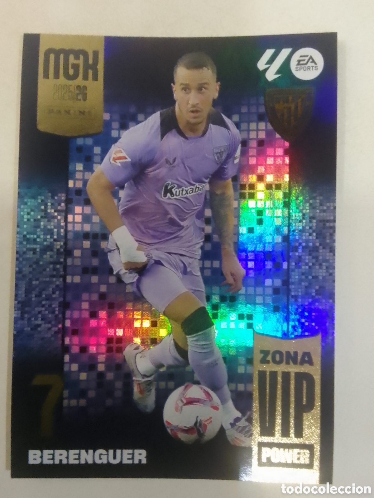 Cromos de F&uacute;tbol: Megacracks 2025/26 P 390 Berenguer &bull; Athletic Club. ZONA VIP POWER.
