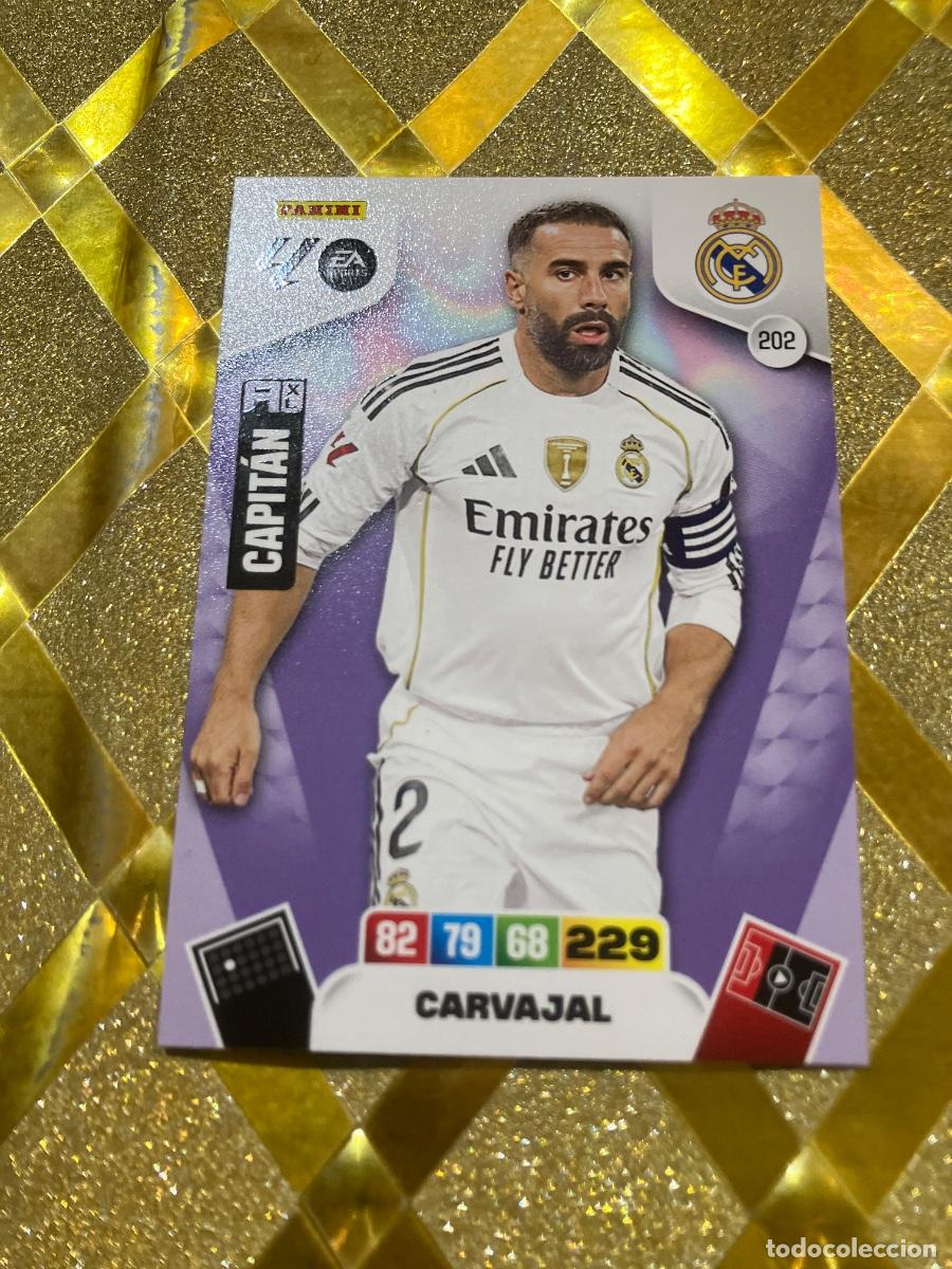 Cromos de f&uacute;tbol: CROMO DE FUTBOL NUMERO 202 CARVAJAL REAL MADRID ADRENALYN XL 2025 2026 PANINI !