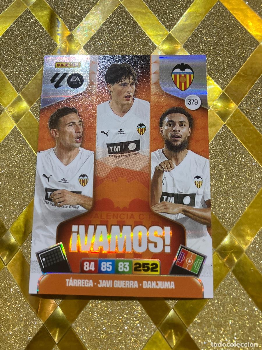 Cromos de f&uacute;tbol: CROMO DE FUTBOL NUMERO 379 VALENCIA &iexcl; VAMOS ! ADRENALYN XL 2025 2026 PANINI !