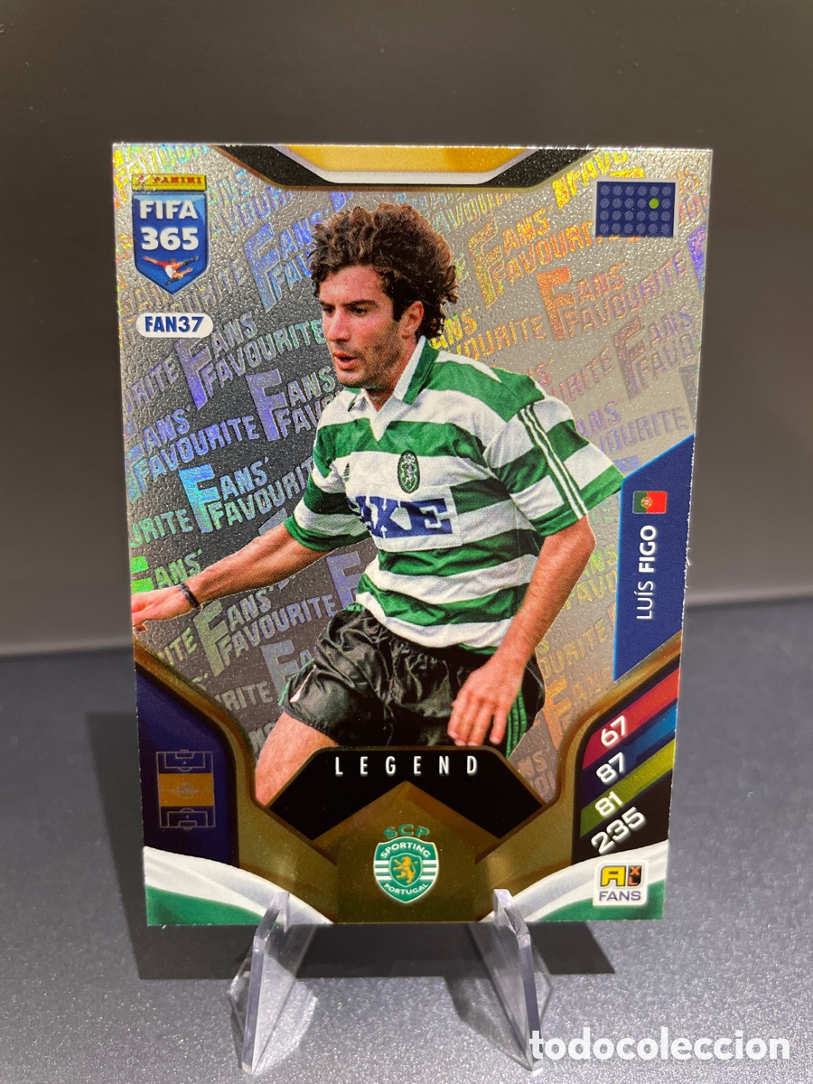 Cromos de F&uacute;tbol: Figo FAN37 Legend Fans Favourite Panini Adrenalyn FIFA 365 2025-26 Sporting Portugal