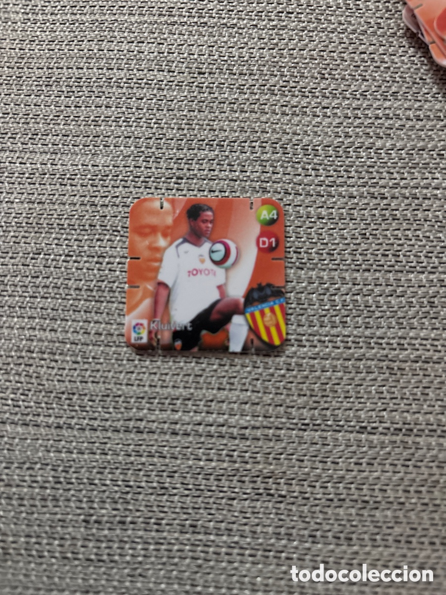 Cromos de f&uacute;tbol: Kluivert VALENCIA - TAZO CUADRADO SHOTS GREFUSA 2005-2006 LIGA DE FUTBOL 05-06