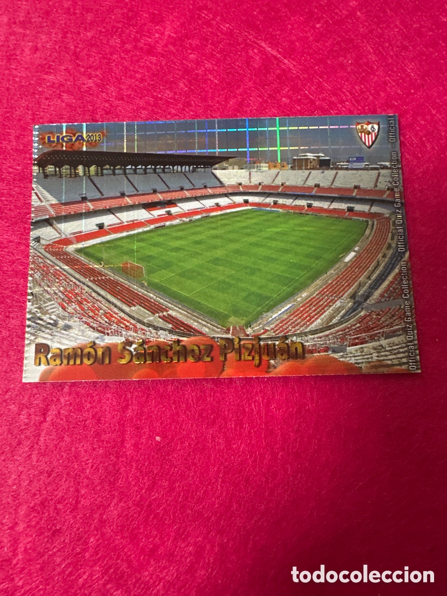 Football Stickers: 218 ESTADIO RAM&Oacute;N S&Aacute;NCHEZ PIZJU&Aacute;N(SEVILLA) VERSI&Oacute;N CUADROS MUNDICROMO 2013 12 13