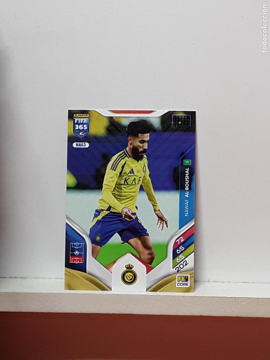 Cromos de F&uacute;tbol: FIFA 365 ADRENALYN 2025 2026 25 26 ALBUM PANINI LIGA N NAS3 NAS 3 AL-NASSR NAWAF AL-BOUSHAL