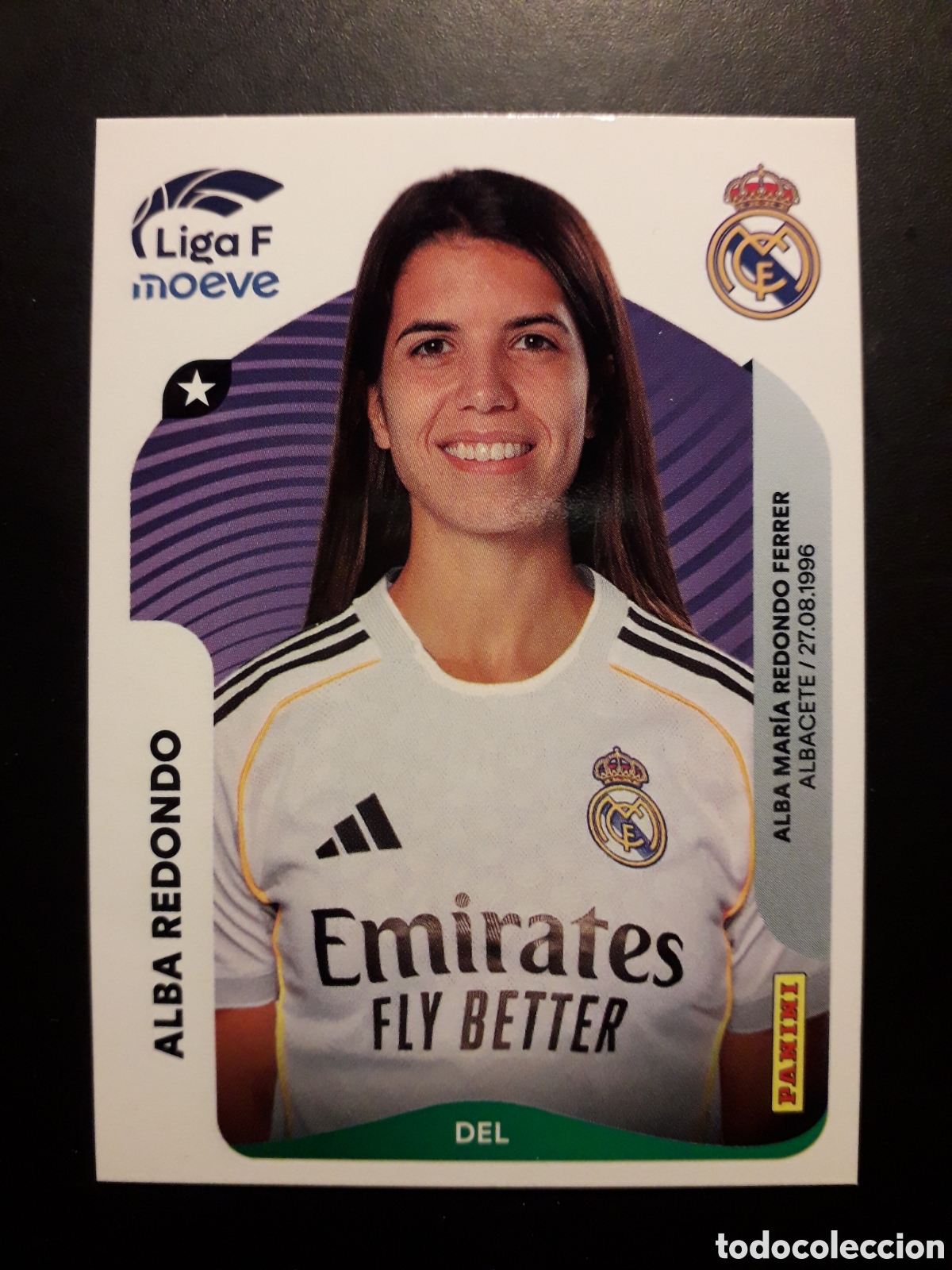 Cromos de F&uacute;tbol: ALBA REDONDO REAL MADRID N&deg; 279 A LIGA F FEMENINA 2025 2026 25 26 PANINI SIN PEGAR PEDIDO M&Iacute;NIMO 3&euro;.