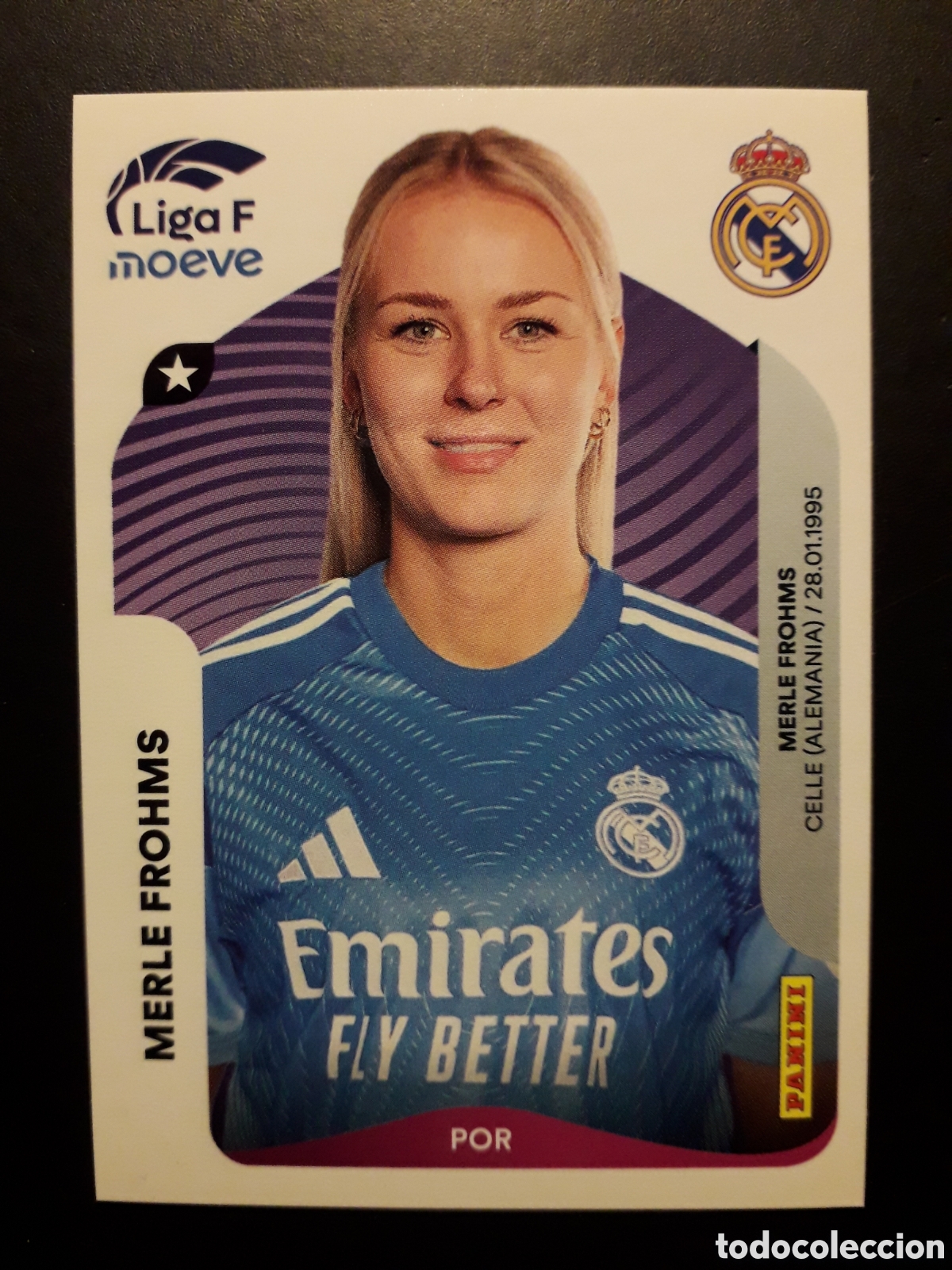Cromos de F&uacute;tbol: MERLE FROHMS REAL MADRID N&deg; 264 LIGA F FEMENINA 2025 2026 25 26 PANINI SIN PEGAR PEDIDO M&Iacute;NIMO 3&euro;