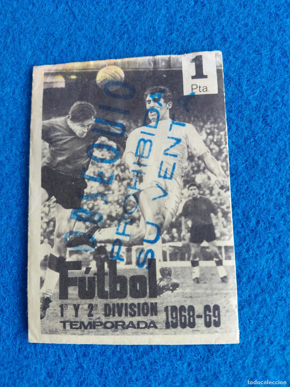 Cromos de f&uacute;tbol: SOBRE DE CROMOS DE FUTBOL SIN ABRIR, FHER 1968 1969, 1968 69, 68 69.