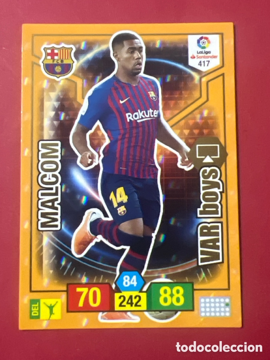 Cromos de F&uacute;tbol: E1317. Malcom Var Boys N&ordm; 417 Bar&ccedil;a LaLiga Santander Adrenalyn XL 2018 2019 Panini 18 19