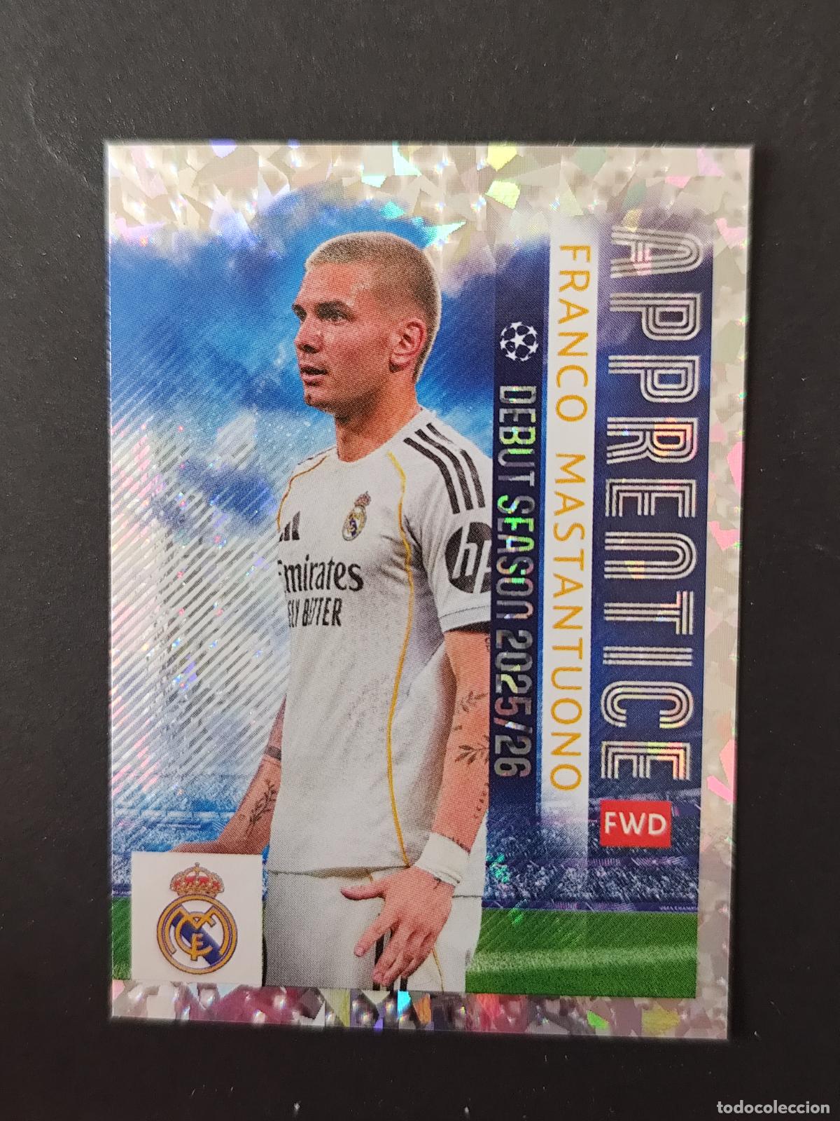 Cromos de F&uacute;tbol: 389 FRANCO MASTANTUONO REAL MADRID APPRENTICE STICKER CHAMPIONS LEAGUE 2025 2026 25 26 TOPPS