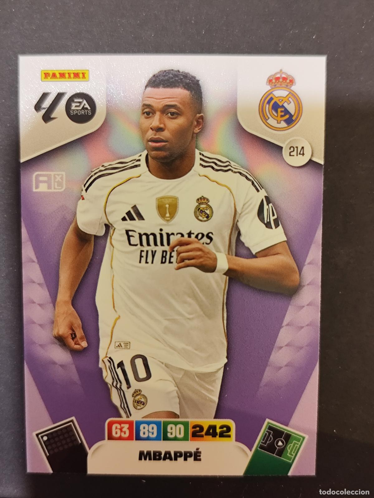 Cromos de F&uacute;tbol: 214 MBAPP&Eacute; REAL MADRID ADRENALYN 2025 2026 25 26