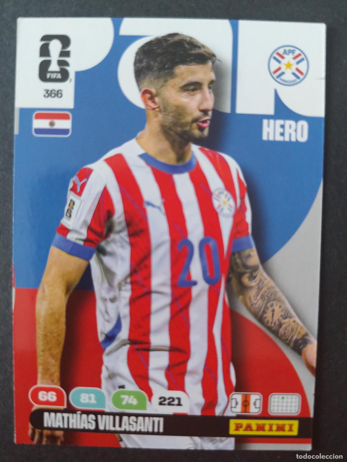 Cromos de F&uacute;tbol: 366 MATHIAS VILLASANTI PARAGUAY ADRENALYN MUNDIAL FIFA WORLD CUP 2026 PANINI