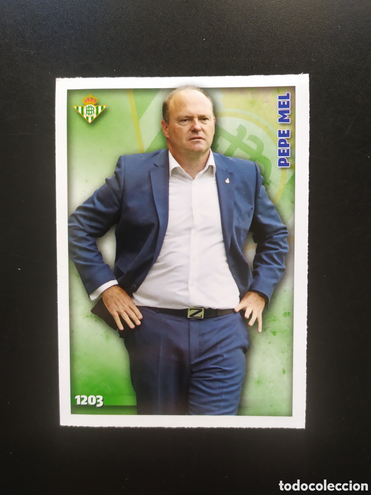 Cartes &agrave; collectionner de Football: Mundicromo fichas Liga 2014 2015 14 15 Pepe Mel n&deg; 1203 Real Betis