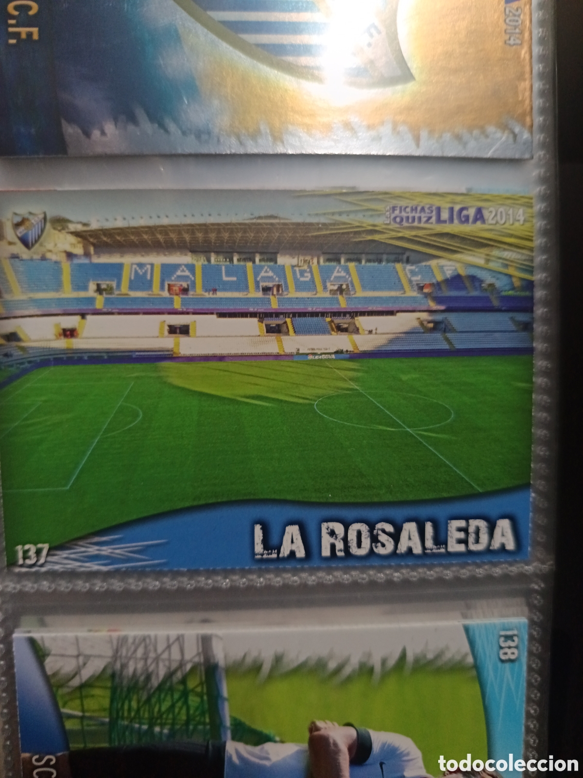 Cromos de F&uacute;tbol: 137 La Rosaleda Mate mundicromo Quiz Game 13/14