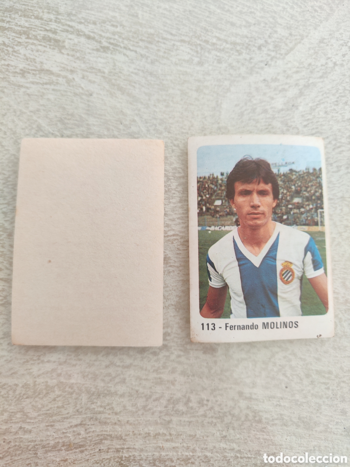 Cromos de F&uacute;tbol: Cromo Crom 80 81 despegado de su trasera 113 Espa&ntilde;ol Molinos