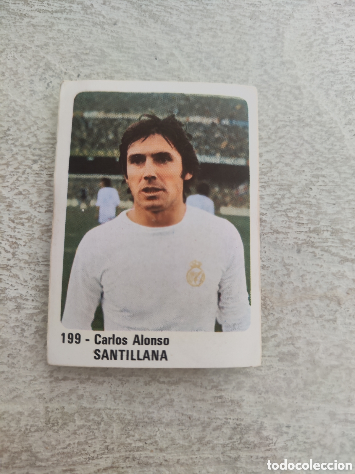 Cromos de F&uacute;tbol: Cromo Crom 80 81 sin pegar 199 Real Madrid Santillana