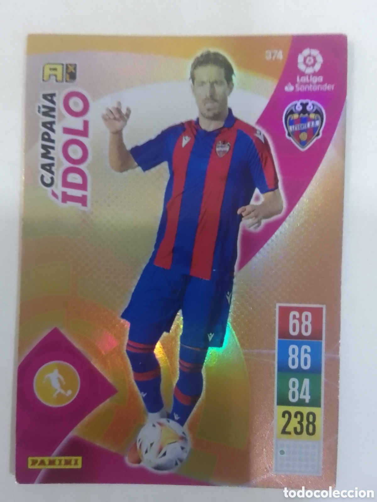 Cromos de F&uacute;tbol: Adrenalyn XL 2021-22 n&deg; 374 Campa&ntilde;a &bull; Levante. &Iacute;DOLO.