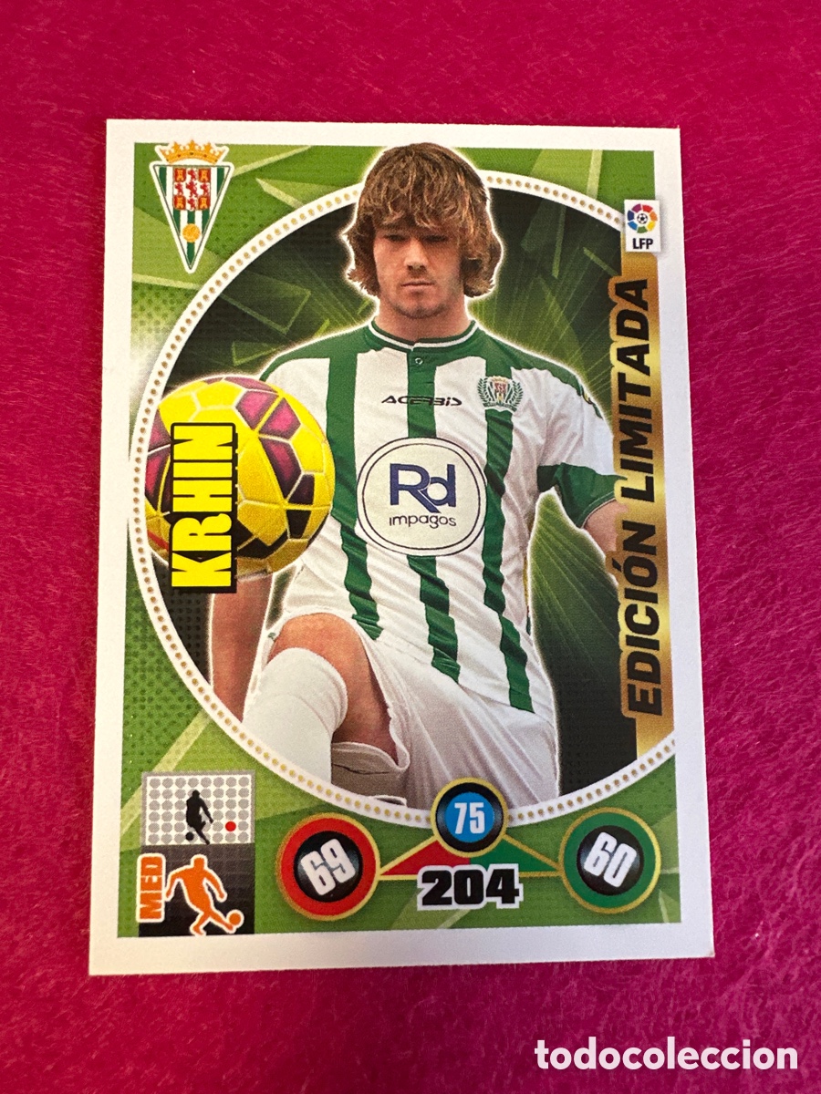 Figurine di Calcio: KRHIN (C&Oacute;RDOBA) EDICI&Oacute;N LIMITADA ADRENALYN XL 2014-2015 14 15 PANINI