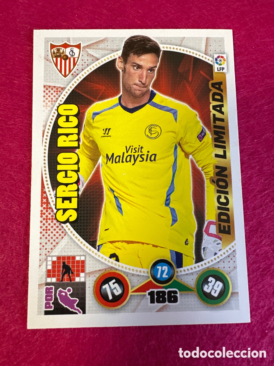 Football Stickers: SERGIO RICO (SEVILLA) EDICI&Oacute;N LIMITADA ADRENALYN XL 2014-2015 14 15 PANINI