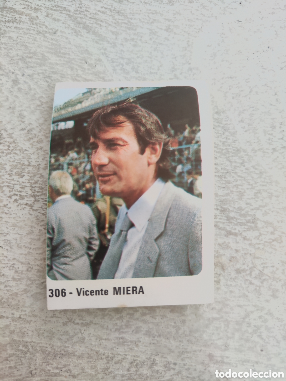 Cromos de F&uacute;tbol: Cromo Crom 80 81 despegado 306 Sporting Gij&oacute;n entrenador Vicente Miera