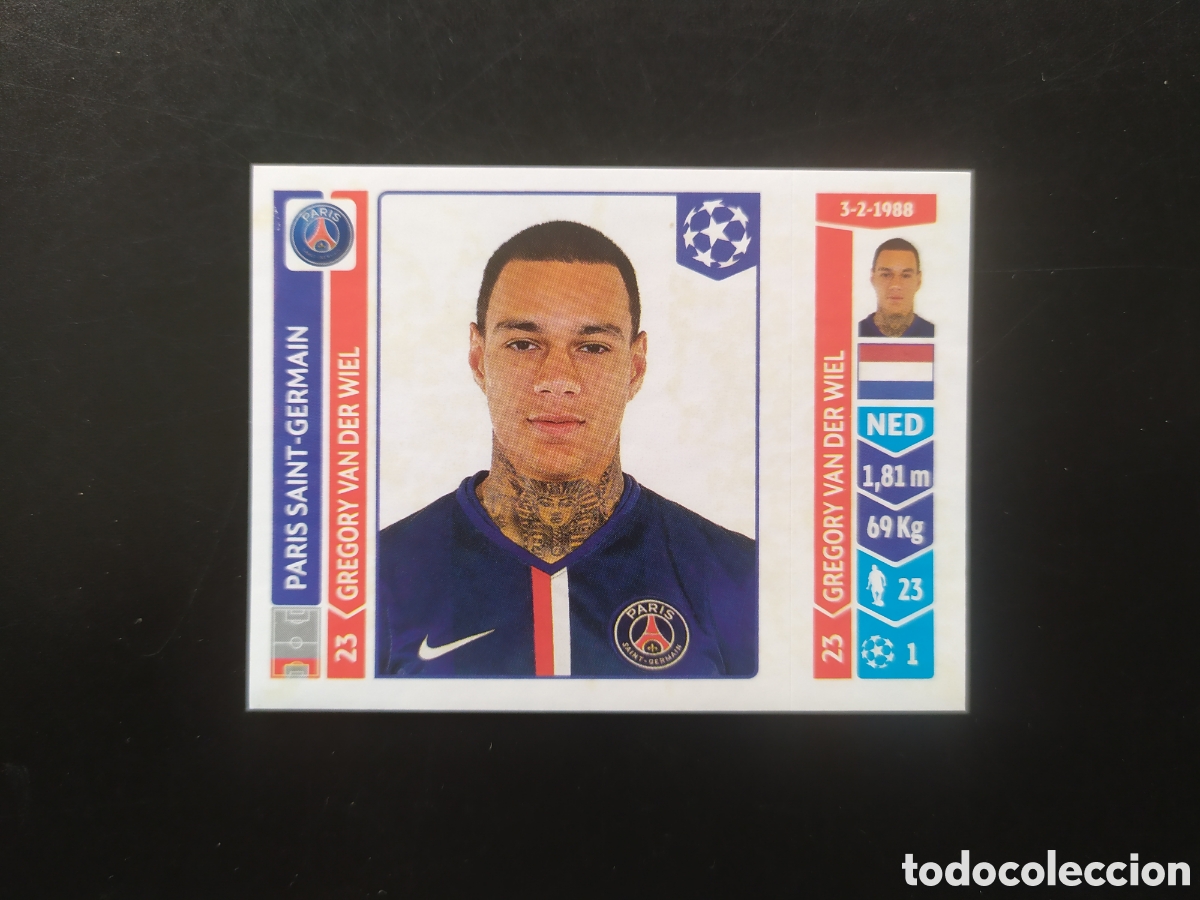 Cromos de F&uacute;tbol: UEFA Champions League 2014 2015 14 15 panini Van Der Wiel n&deg; 436 Par&iacute;s Saint-Germain