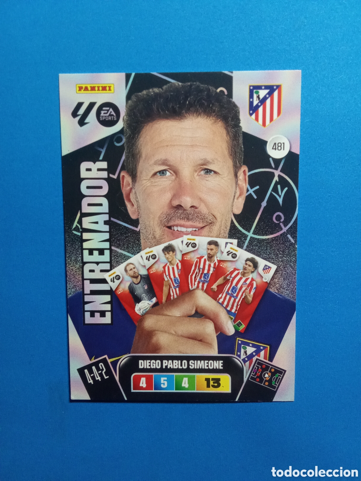 Cromos de Futebol: CROMO 481 DEIGO PABLO SIMEONE ATLETICO DE MADRID ENTRENADOR ADRENALYN 25-26
