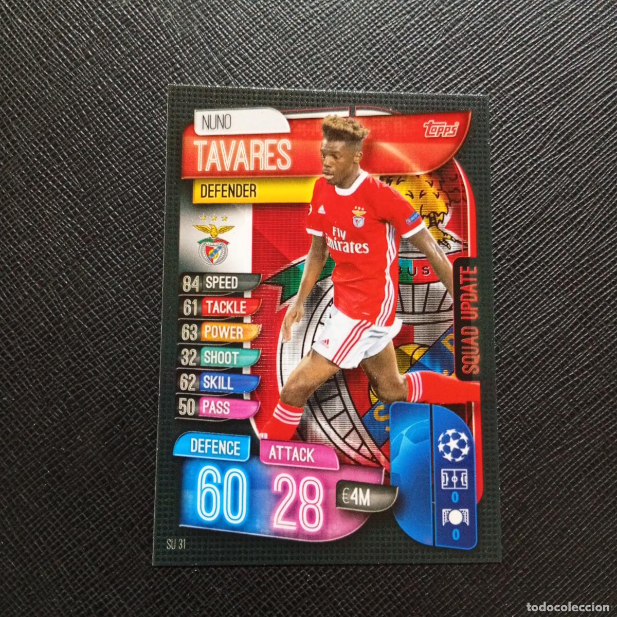 Football Stickers: TAVARES BENFICA TOPPS MATCH ATTAX 2019 2020 CROMO FUTBOL 19 20 - (MD09-10/3) PG38 B