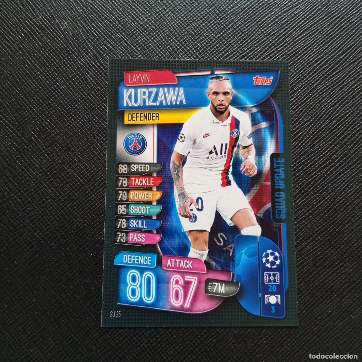 Cromos de F&uacute;tbol: KURZAWA PSG TOPPS MATCH ATTAX 2019 2020 CROMO FUTBOL 19 20 - (MD09-10/3) PG50