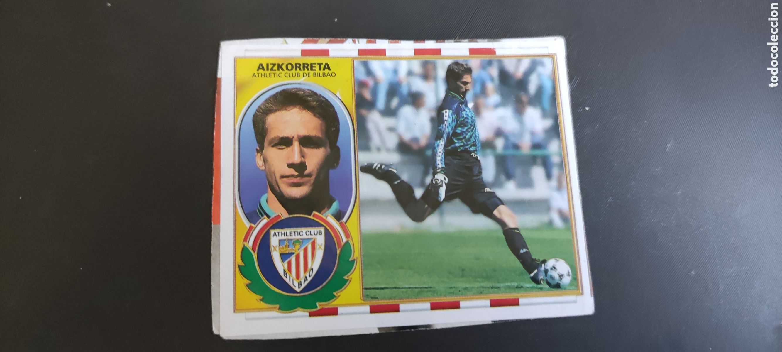 Football Stickers: Aizkorreta,Ath,Bilbao, Este 96/97BAJA, recortado del &aacute;lbum