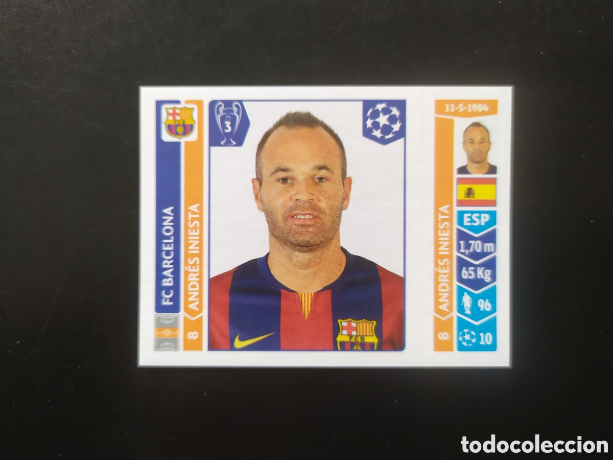 Cromos de F&uacute;tbol: UEFA Champions League 2014 2015 14 15 panini Iniesta n&deg; 424 Barcelona