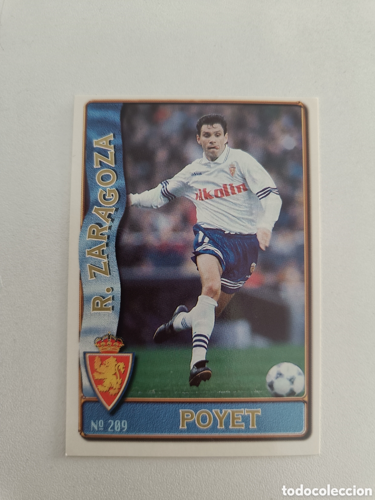 Cromos de F&uacute;tbol: Fichas liga 96 mundicromo 209 poyet zaragoza