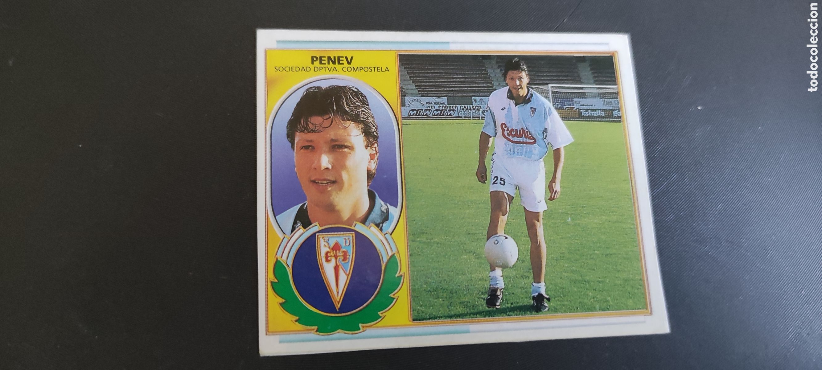 Cromos de F&uacute;tbol: Penev, SD Compostela,Este 96/97 Coloca, Recortado del &aacute;lbum