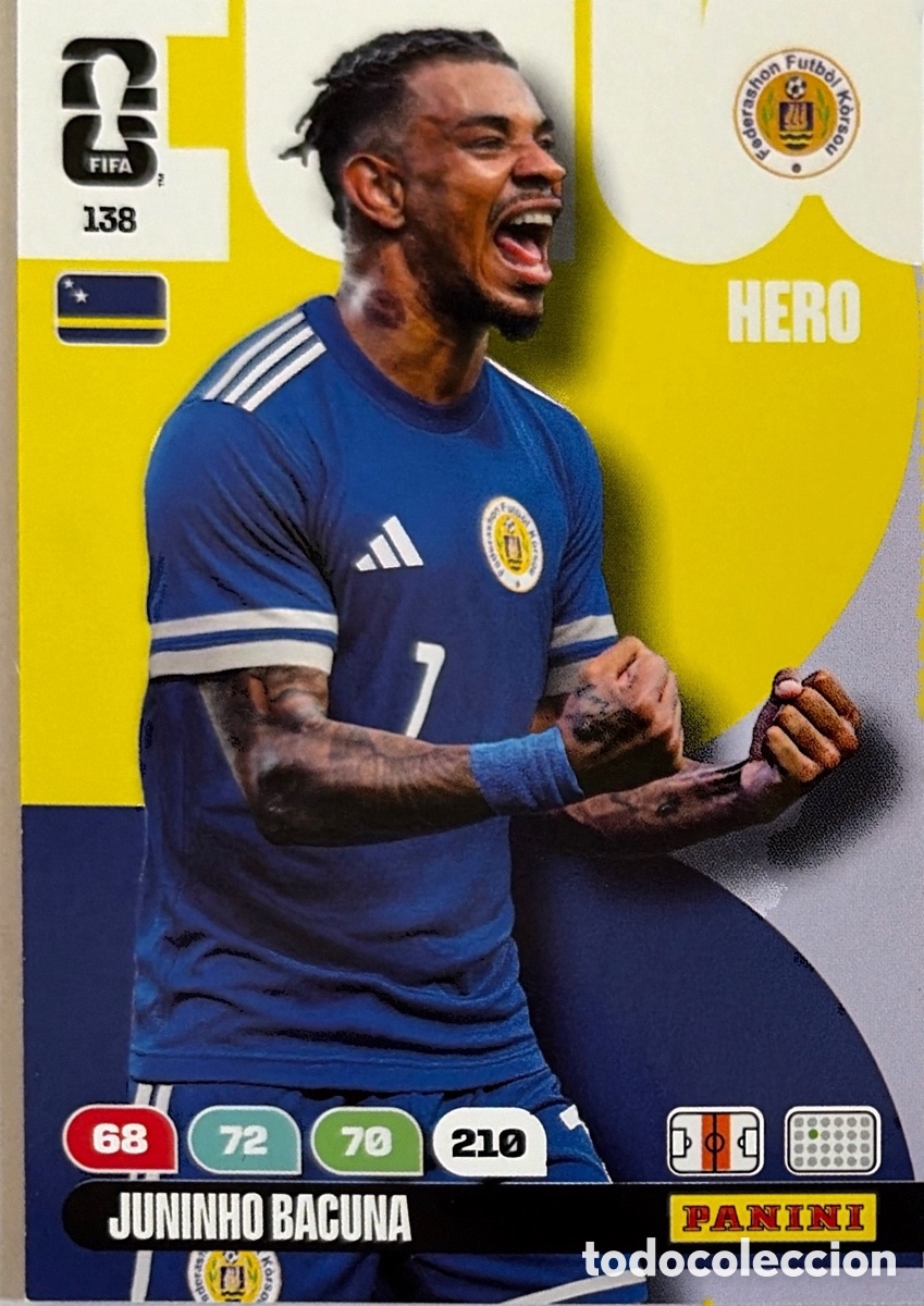 Cromos de F&uacute;tbol: 138.- JUNINHO BACUNA (CURAZAO) ADRENALYN XL MUNDIAL 2026 (PANINI)
