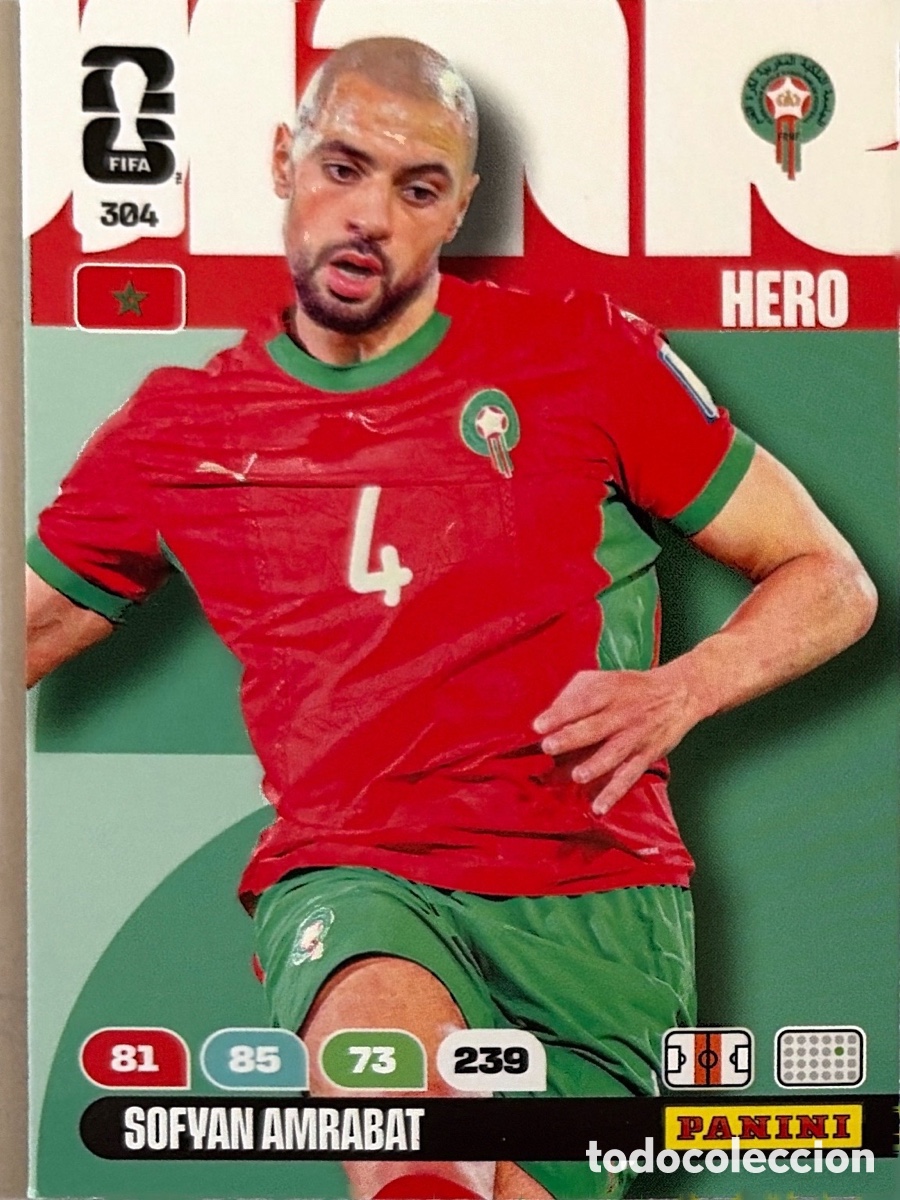 Cromos de F&uacute;tbol: 304.- SOFYAN AMRABAT (MARRUECOS) ADRENALYN XL MUNDIAL 2026 (PANINI)