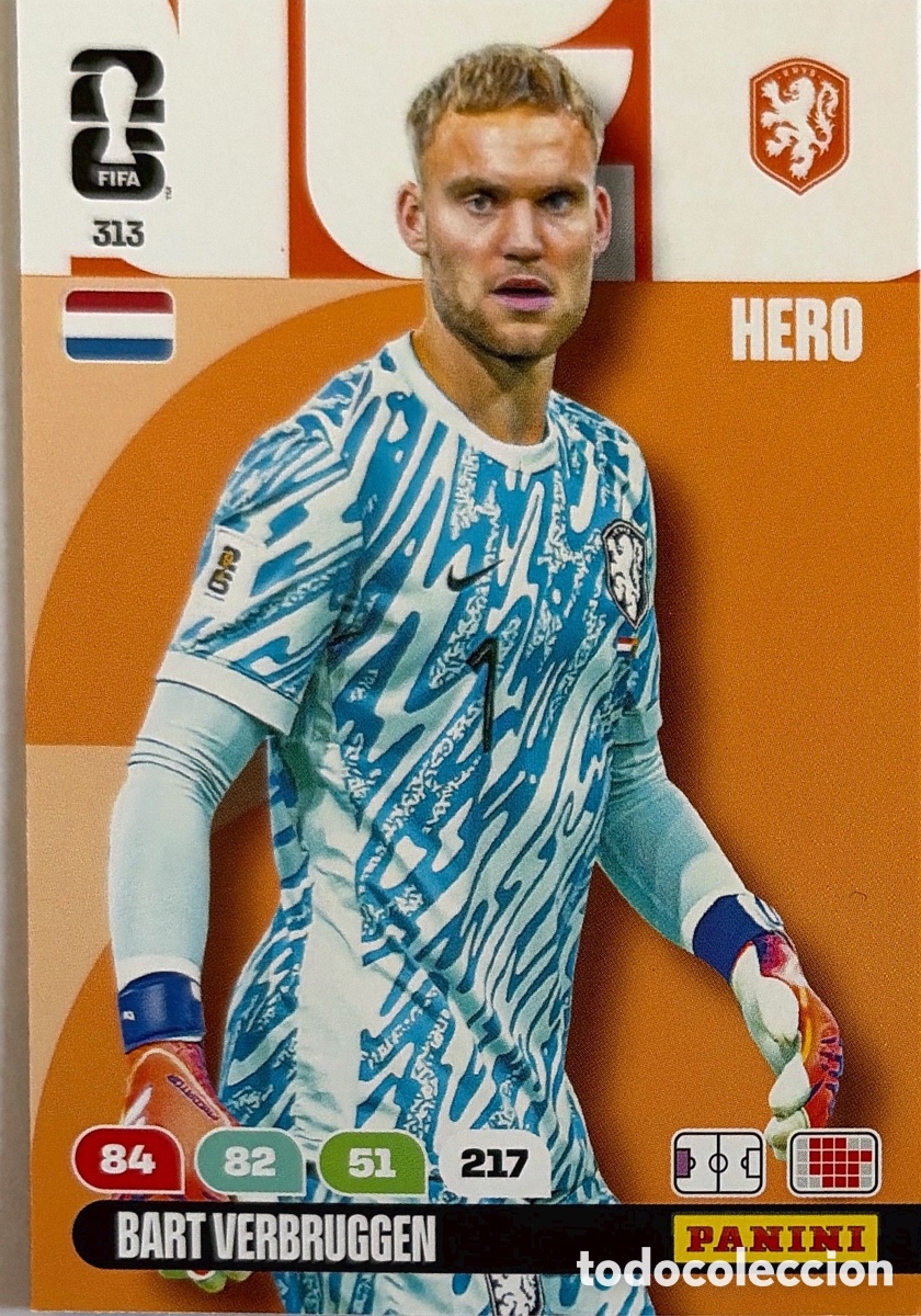 Cromos de F&uacute;tbol: 313.- BART VERBRUGGEN (PAISES BAJOS) ADRENALYN XL MUNDIAL 2026 (PANINI)