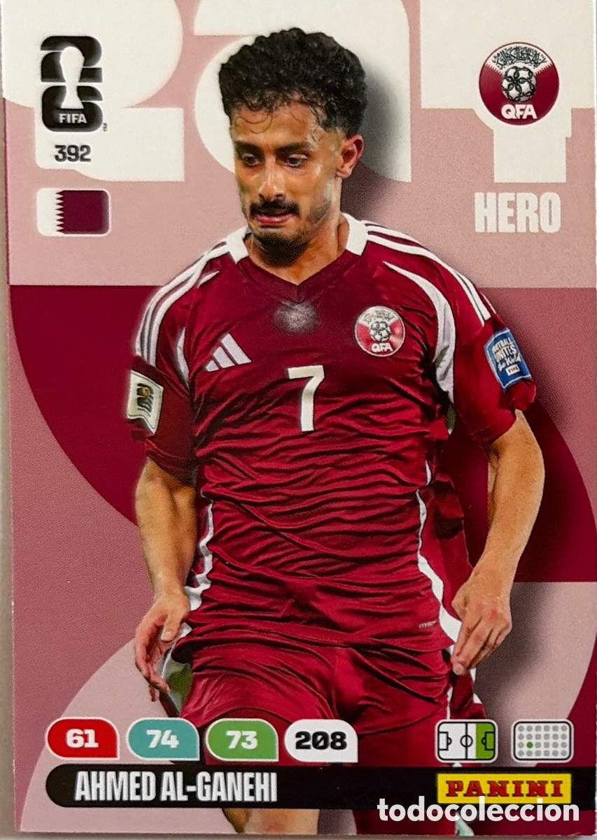 Figurine di Calcio: 392.- AHMED AL-GANEHI (QATAR) ADRENALYN XL MUNDIAL 2026 (PANINI)